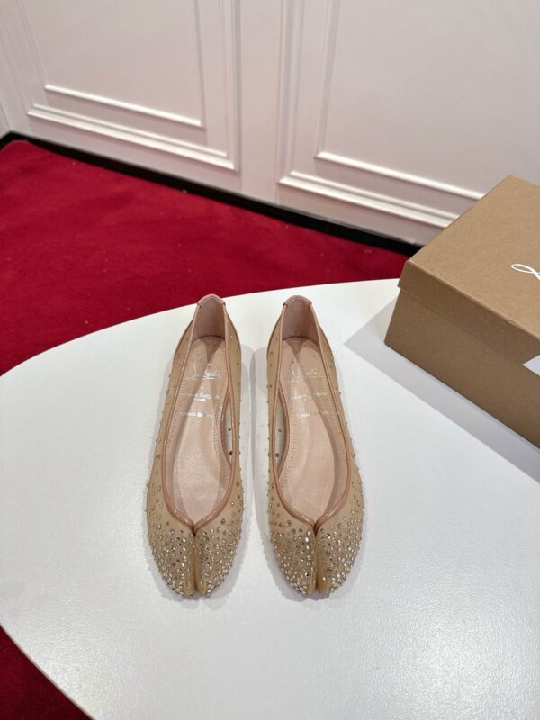 Maison Margiela X CL Tabi Crystal- Embellished Mesh Ballerina Flats