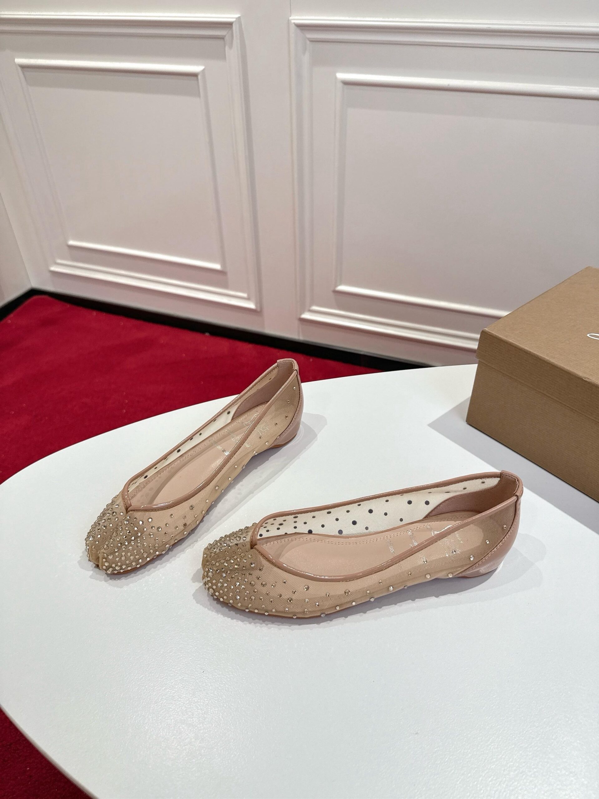 IMG_6690 Maison Margiela X CL Tabi Crystal- Embellished Mesh Ballerina Flats - 图片 3