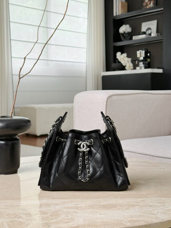 CHANEL 26C 25Bag Aged Calfskin In Black