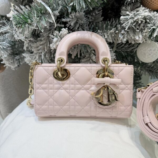 DIOR Mini Lady D-Joy Bag Pink Cannage Lambskin