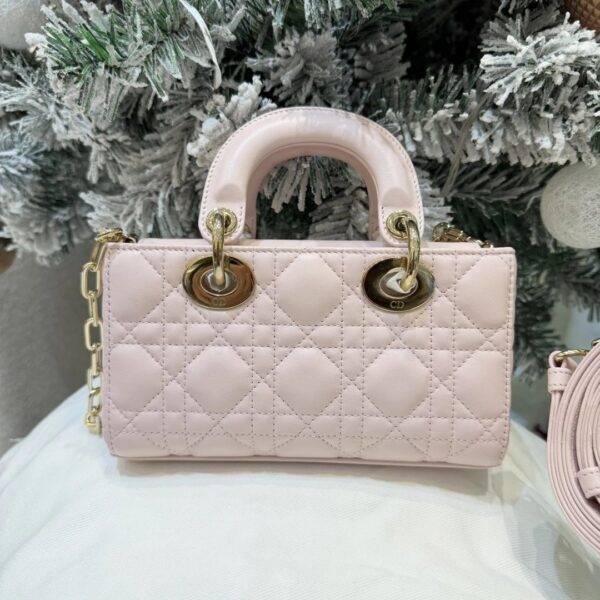 DIOR Mini Lady D-Joy Bag Pink Cannage Lambskin