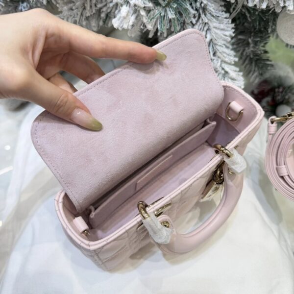 DIOR Mini Lady D-Joy Bag Pink Cannage Lambskin