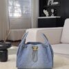 chanel 25c 25bag wash denim light blue