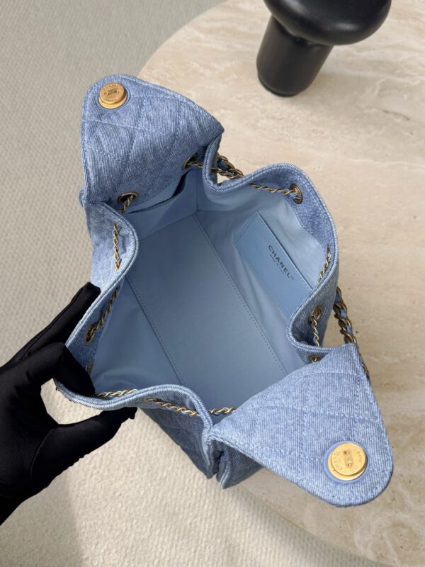 CHANEL 25C 25Bag Wash Denim Light Blue