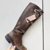 MIUMIU ace-up leather boots