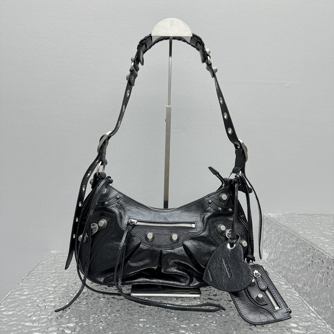 IMG_7392 BALENCIAGA Le Cagole Shoulder Bag Small in Black - 图片 2