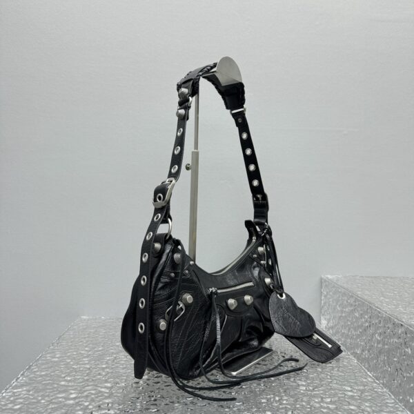 BALENCIAGA Le Cagole Shoulder Bag Small in Black