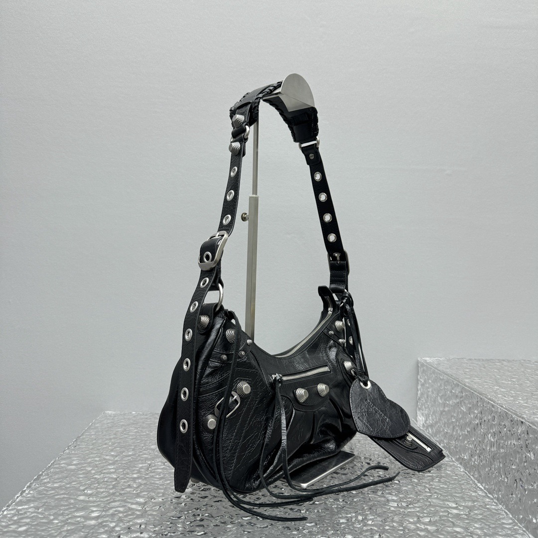 IMG_7393 BALENCIAGA Le Cagole Shoulder Bag Small in Black - 图片 3
