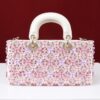 DIOR Lady D-joy Embroidered flowers embroidery in Calfskin