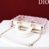 DIOR Lady D-joy Embroidered flowers embroidery in Calfskin
