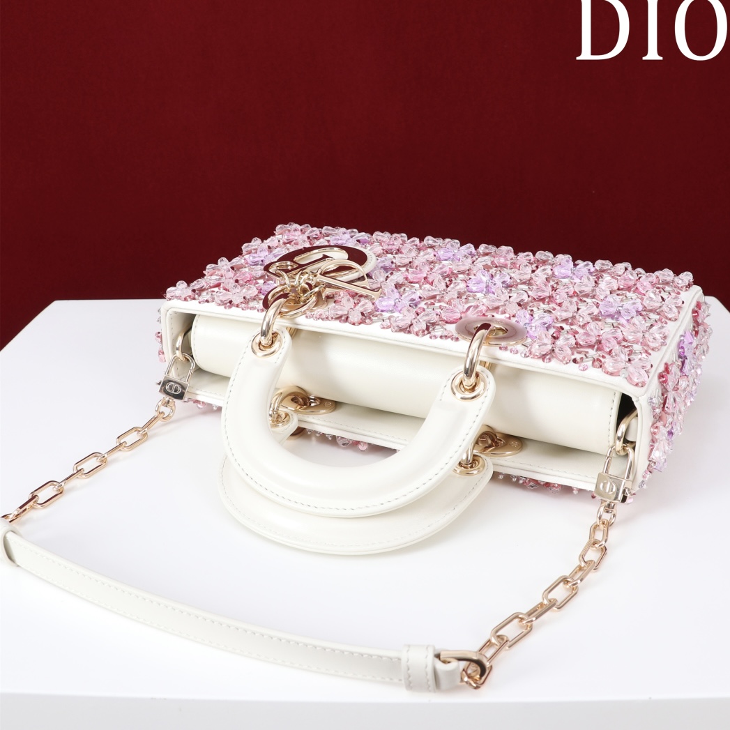 IMG_7407 DIOR Lady D-joy Embroidered flowers embroidery in Calfskin - 图片 5