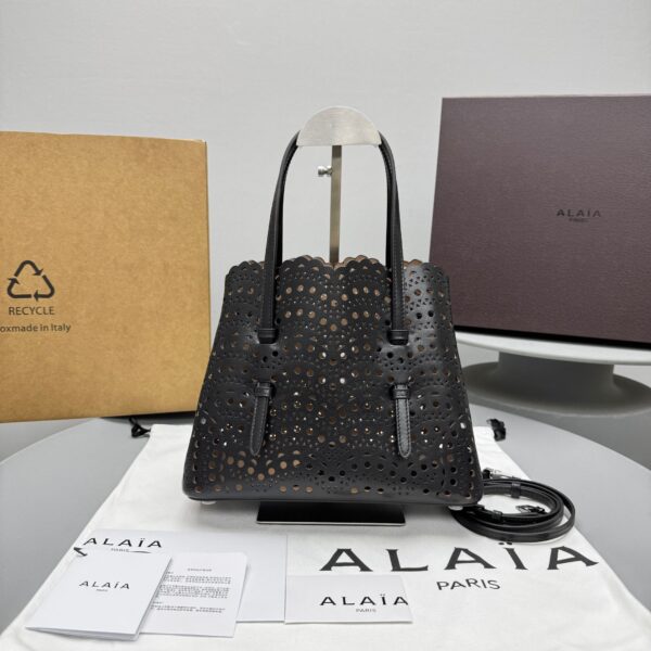 ALAIA MINA 25 VIENNE WAVE GLOSSY CALF