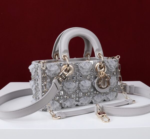 DIOR Small Lady D-joy Beaded lace embroidery