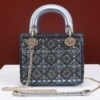 DIOR MINI Lady dior Embroidered Pearl Decoration, Calfskin and Satin
