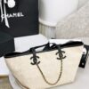 CHANEL Small Shopping Bag Ecru & Black
