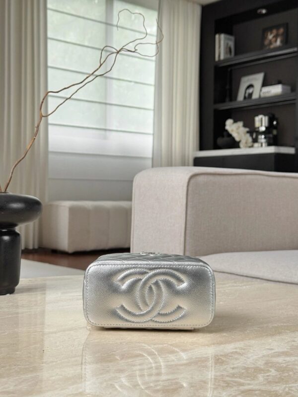 CHANEL Vanity MINI Flap Bag Silver