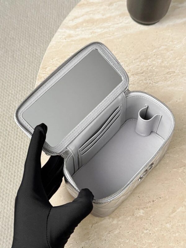 CHANEL Vanity MINI Flap Bag Silver