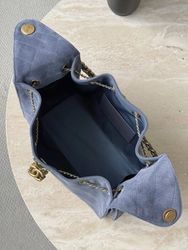 CHANEL 25 Hobo Bag Suede-Blue