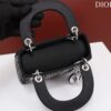 DIOR Mini Lady Dior Bag Black Strass Cannage Satin