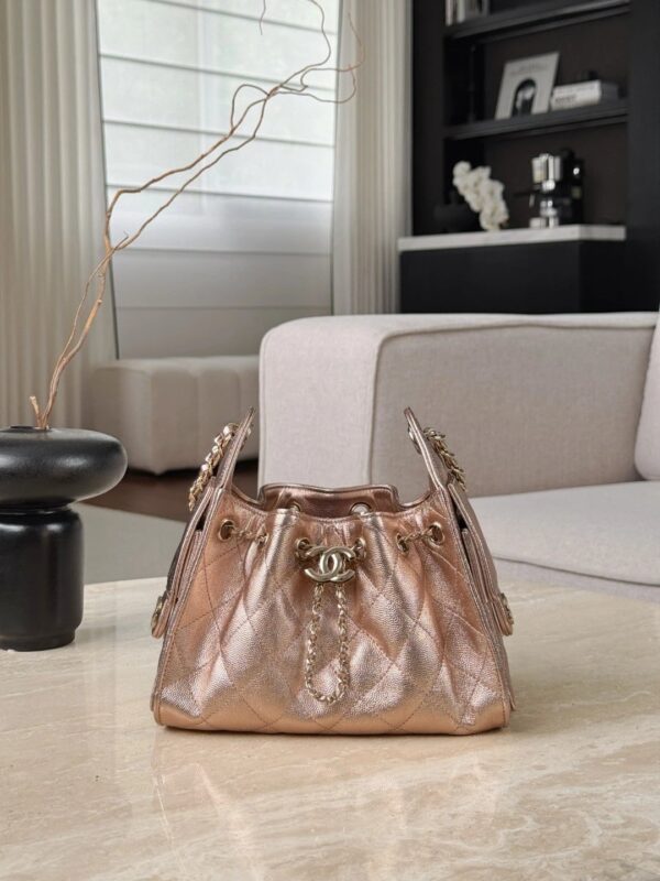 CHANEL 26C 25Bag Caviar leather In Metallic Rose Pink