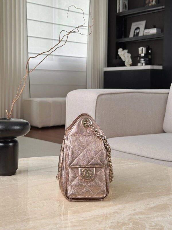 CHANEL 26C 25Bag Caviar leather In Metallic Rose Pink