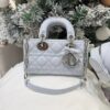 Mini Lady D-Joy Bag Ice Blue Cannage Lambskin