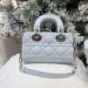 Mini Lady D-Joy Bag Ice Blue Cannage Lambskin