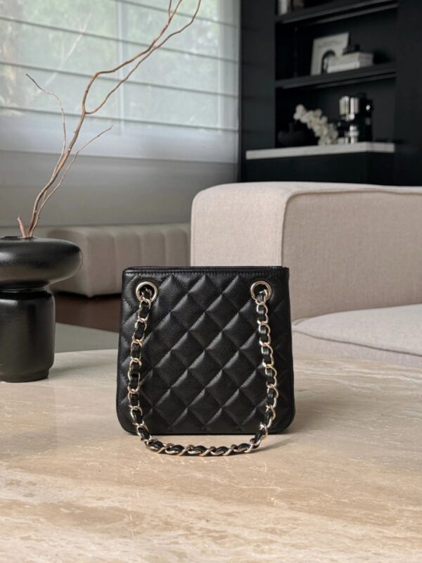 CHANEL Grained Embossed Calfskin Leather Hobo Bag