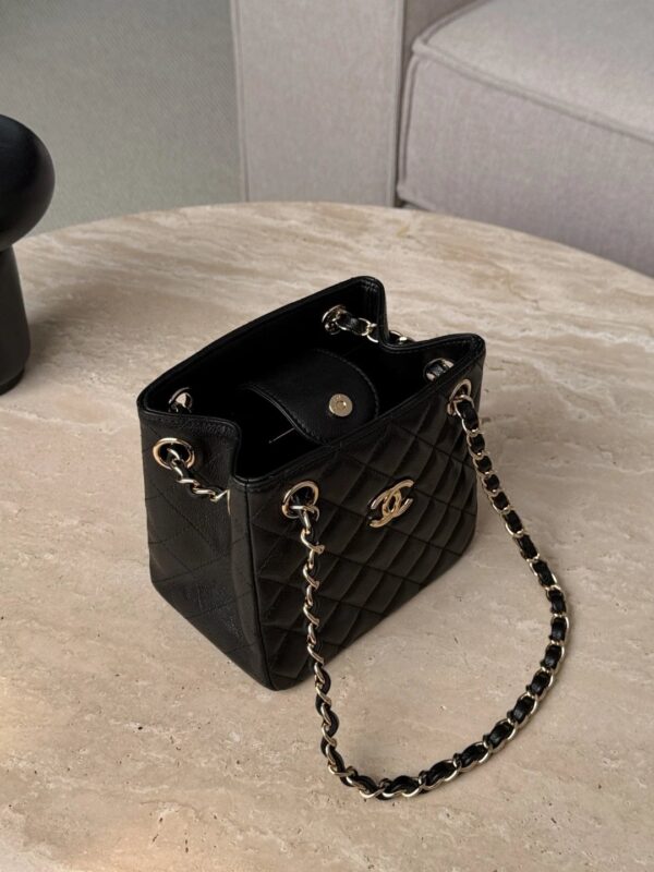 CHANEL Grained Embossed Calfskin Leather Hobo Bag