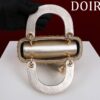 Micro Lady dior Embroidered Pearl Decoration, Calfskin and Satin