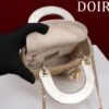 Micro Lady dior Embroidered Pearl Decoration, Calfskin and Satin