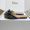 DIOR Bow Slide Deep Blue Dior Oblique Embroidered Cotton