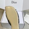 DIOR Bow Slide Deep Blue Dior Oblique Embroidered Cotton