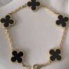 VCA Vintage Alhambra pendant- Black Agate
