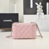 CHANEL Vanity Bag Pink Calfskin