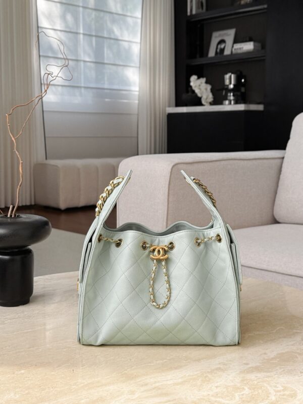 CHANEL 25A Hobo Bag Caviar leather In Mint Green