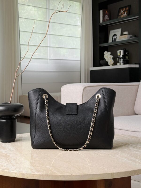 CHANEL Tote Bag Grained Calfskin