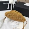 chanel 22 mini handbag metallic calfskin macrame & gold tone metal gold