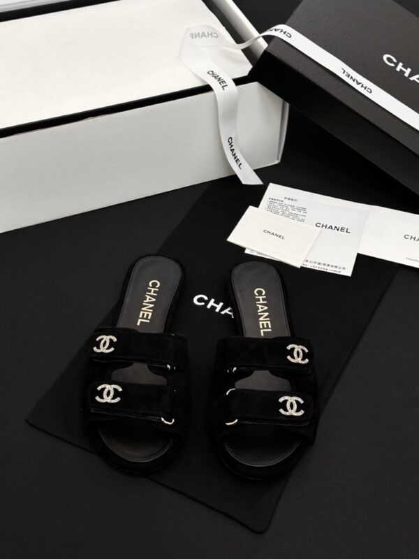 CHANEL Mules Suede Kidskin