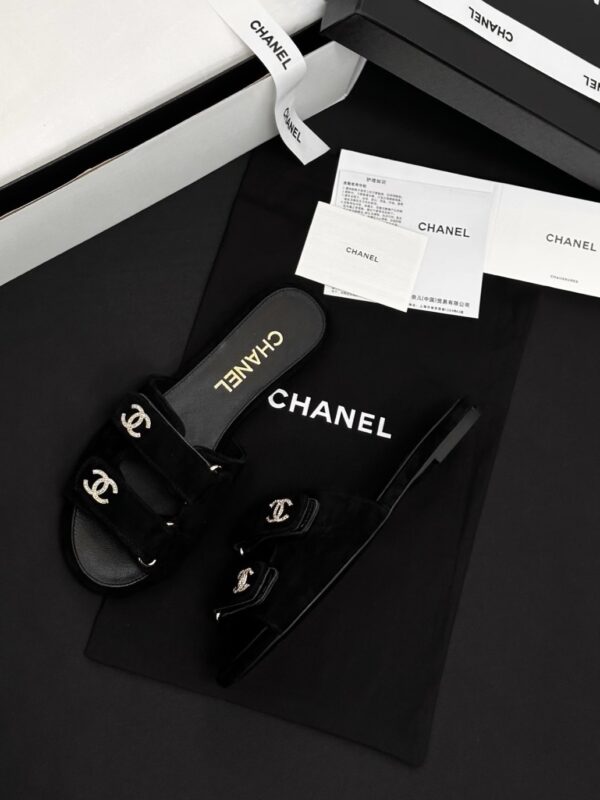 CHANEL Mules Suede Kidskin