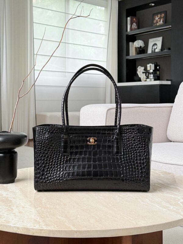CHANEL Small Tote bag Crocodile embossed calfskin