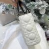 Mini Lady Dior Bag with Chain Two-Tone Latte and Black Cannage Lambskin
