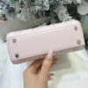 Mini Lady Dior Bag with Chain Two-Tone White and Pink Cannage Lambskin