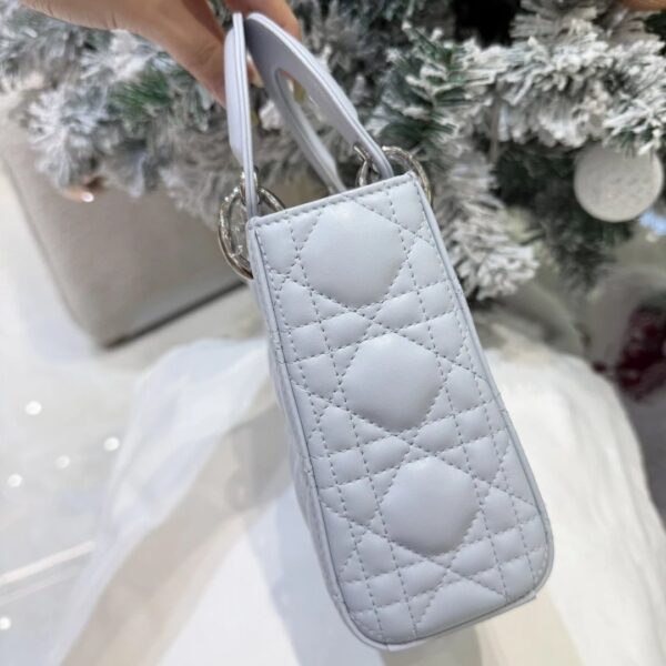Mini Lady Dior Bag with Chain Two-Tone Blue Cannage Lambskin
