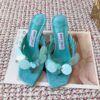 jimmy choo freja 70 aqua green suede paillette sandals