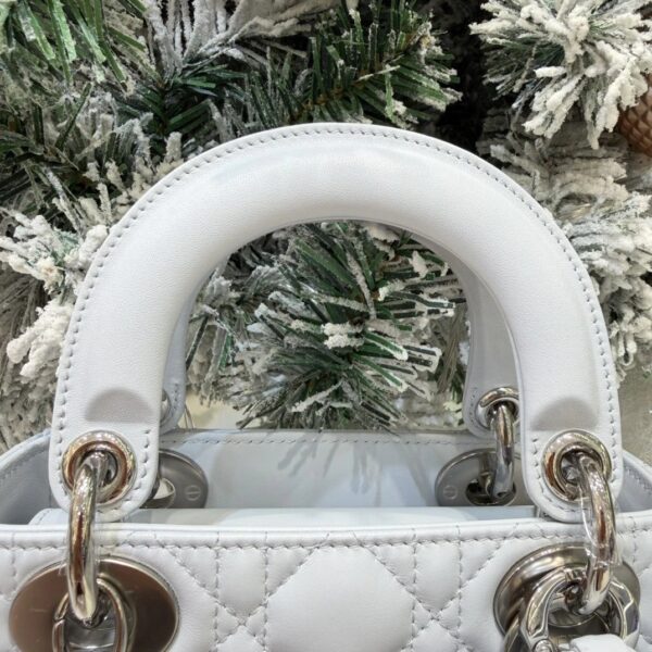 Mini Lady Dior Bag with Chain Two-Tone Blue Cannage Lambskin