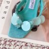 jimmy choo freja 70 aqua green suede paillette sandals