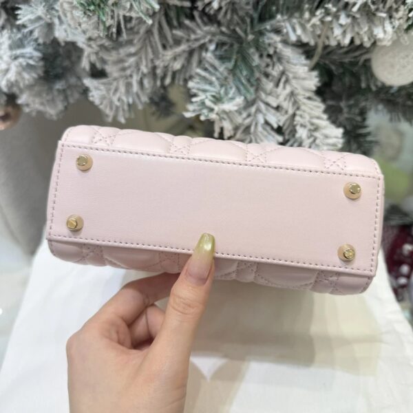 Mini Lady Dior Bag with Chain Two-Tone Pink Cannage Lambskin