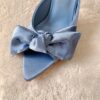CL Mulazee bow-detail silk taffeta mules