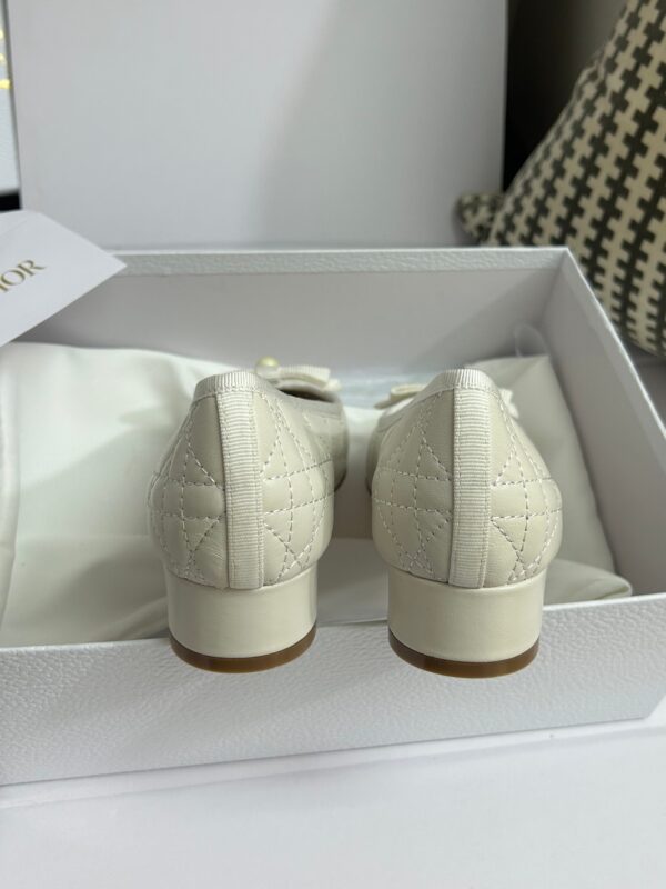 DIOR Ballet Flat Latte Quilted Cannage Calfskin